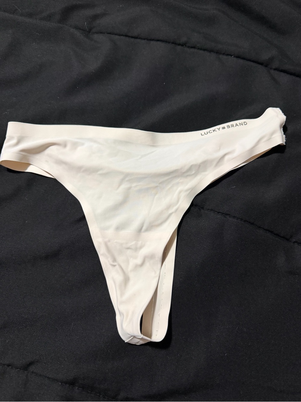 Lucky Brand Cream Seamless Thong